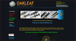 Desktop Screenshot of oakleafmilitaria.com